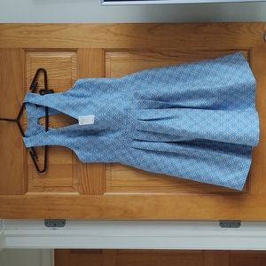 Banana Republic Floral Blue Midi Dress